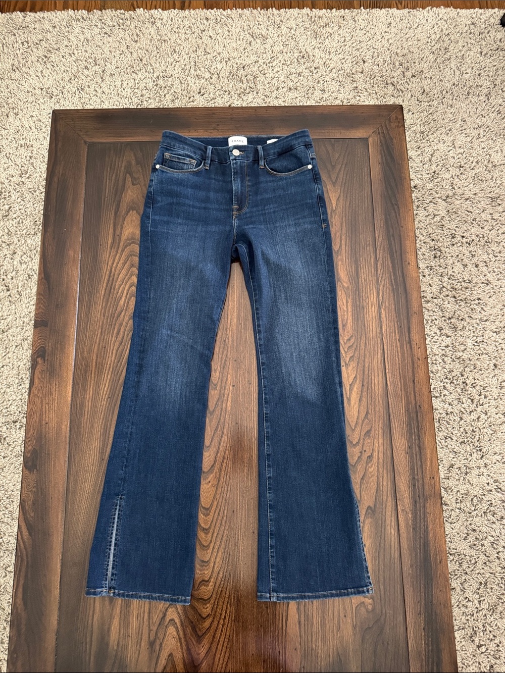 Frame Le Mini Boot with Slits Bootcut Stretch Jeans Size 29